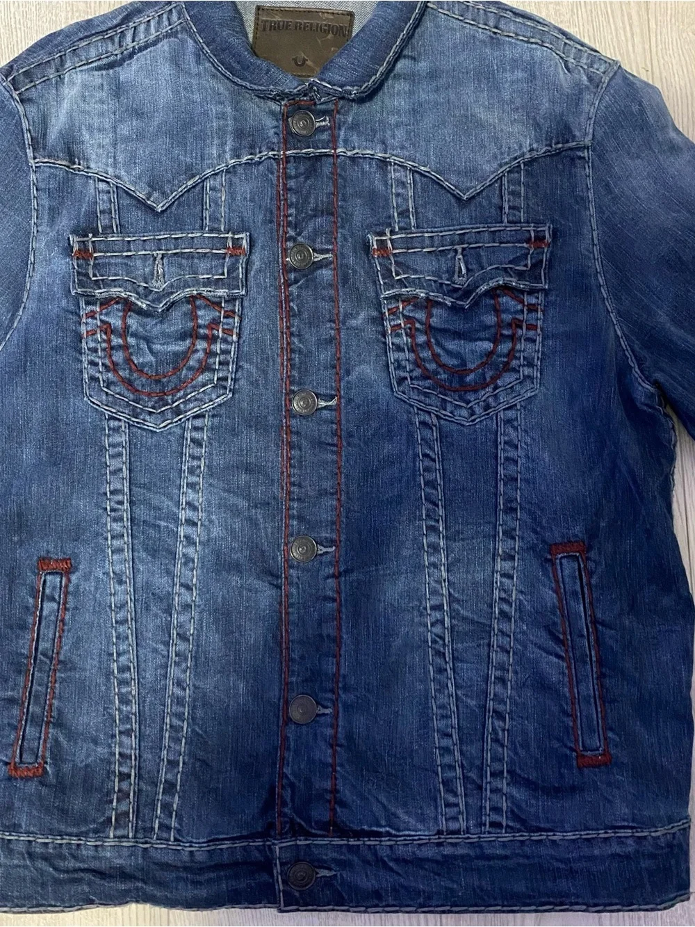 Dark Blue Denim Jean jacket true religion
